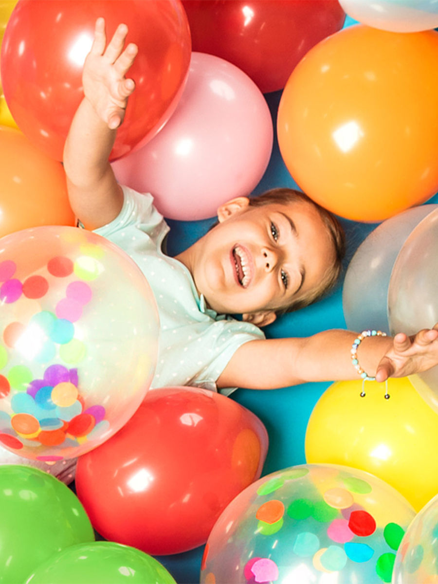 Konfettiballon bunt 5 Stück