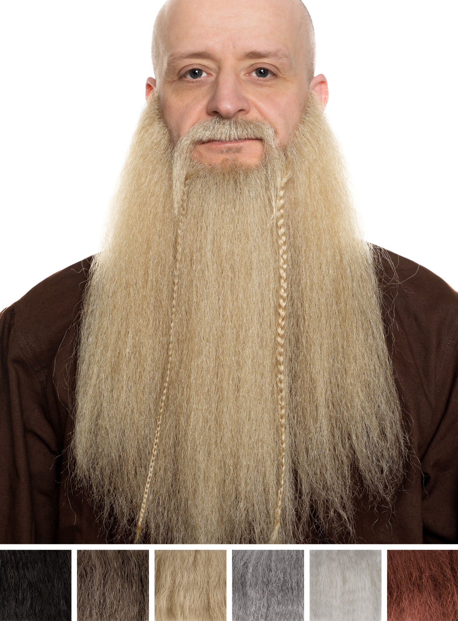 Bartset Wikinger mit Vollbart und Schnurrbart
