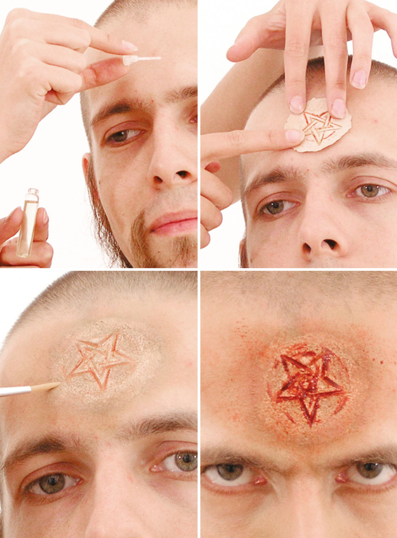 Pentagramm Wunde Latexapplikation