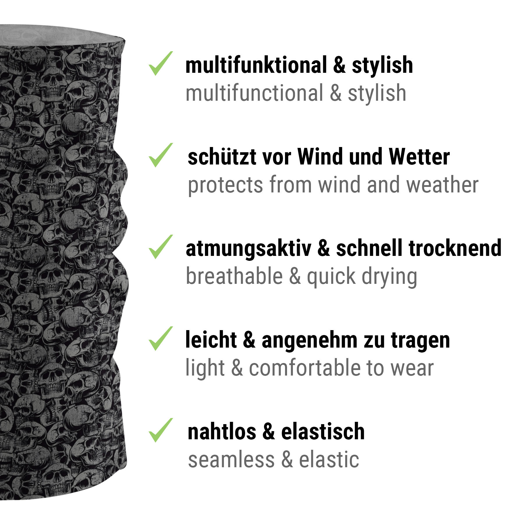 Schlauchschal Schädel