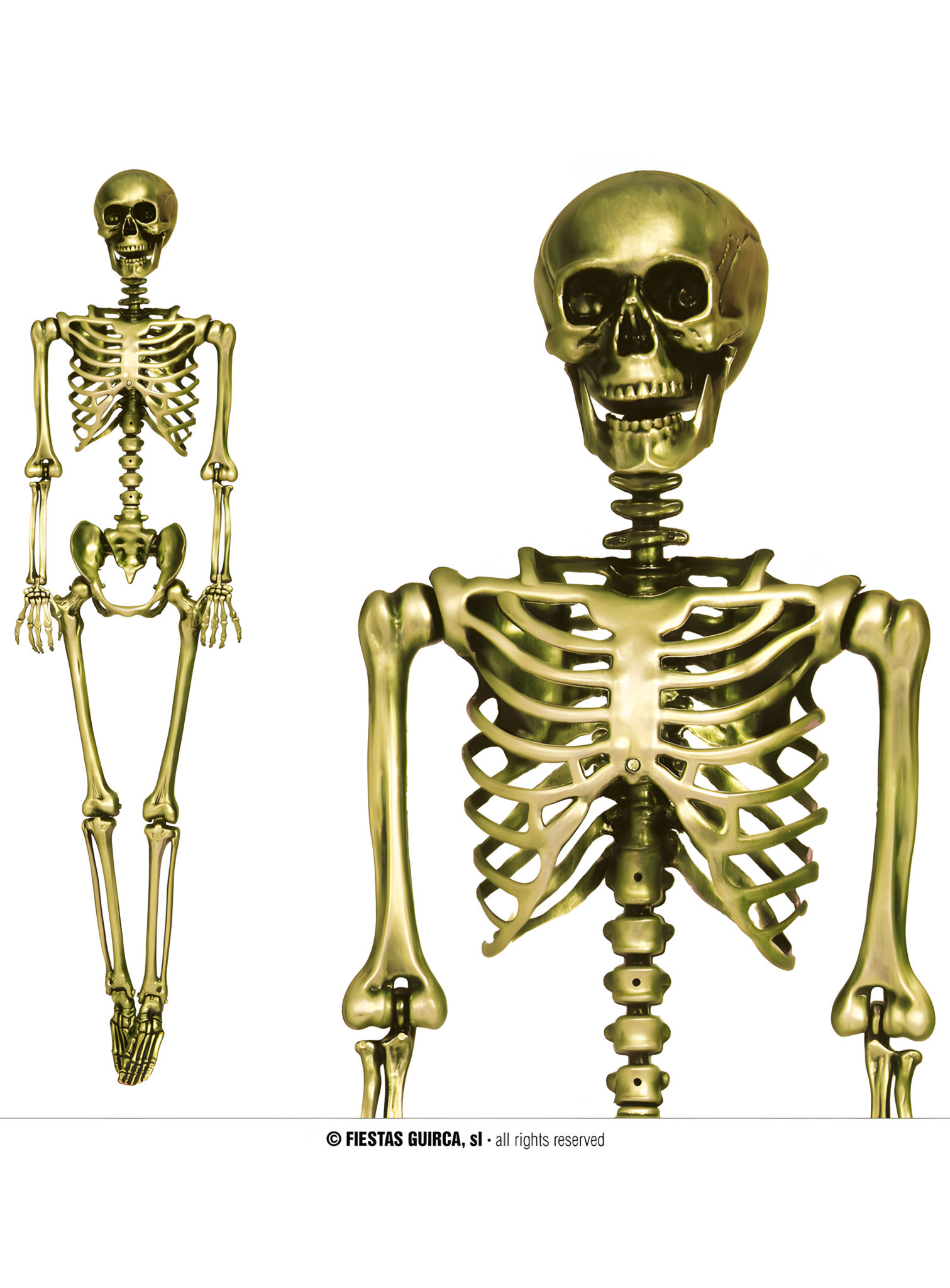 Goldenes Skelett – Halloweendeko 90 cm