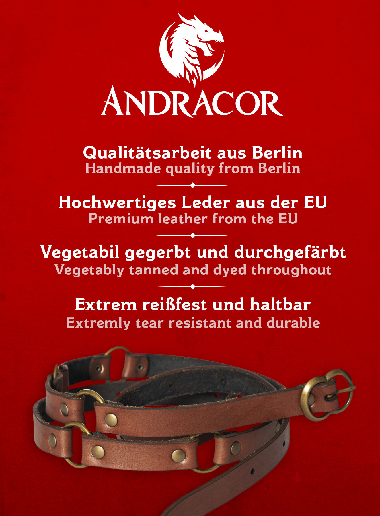 Mittelalter Gürtel mit Ringen - Vogt