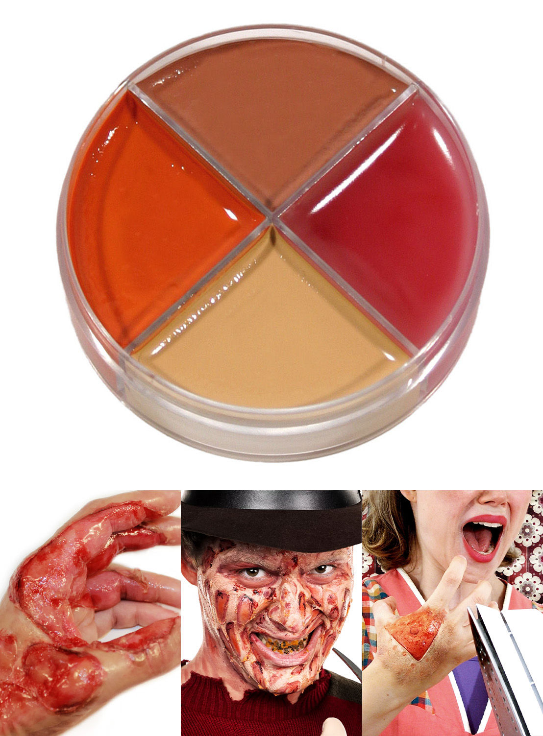 Creme Schminke Brandwunden Make-up 4-Farben 15ml