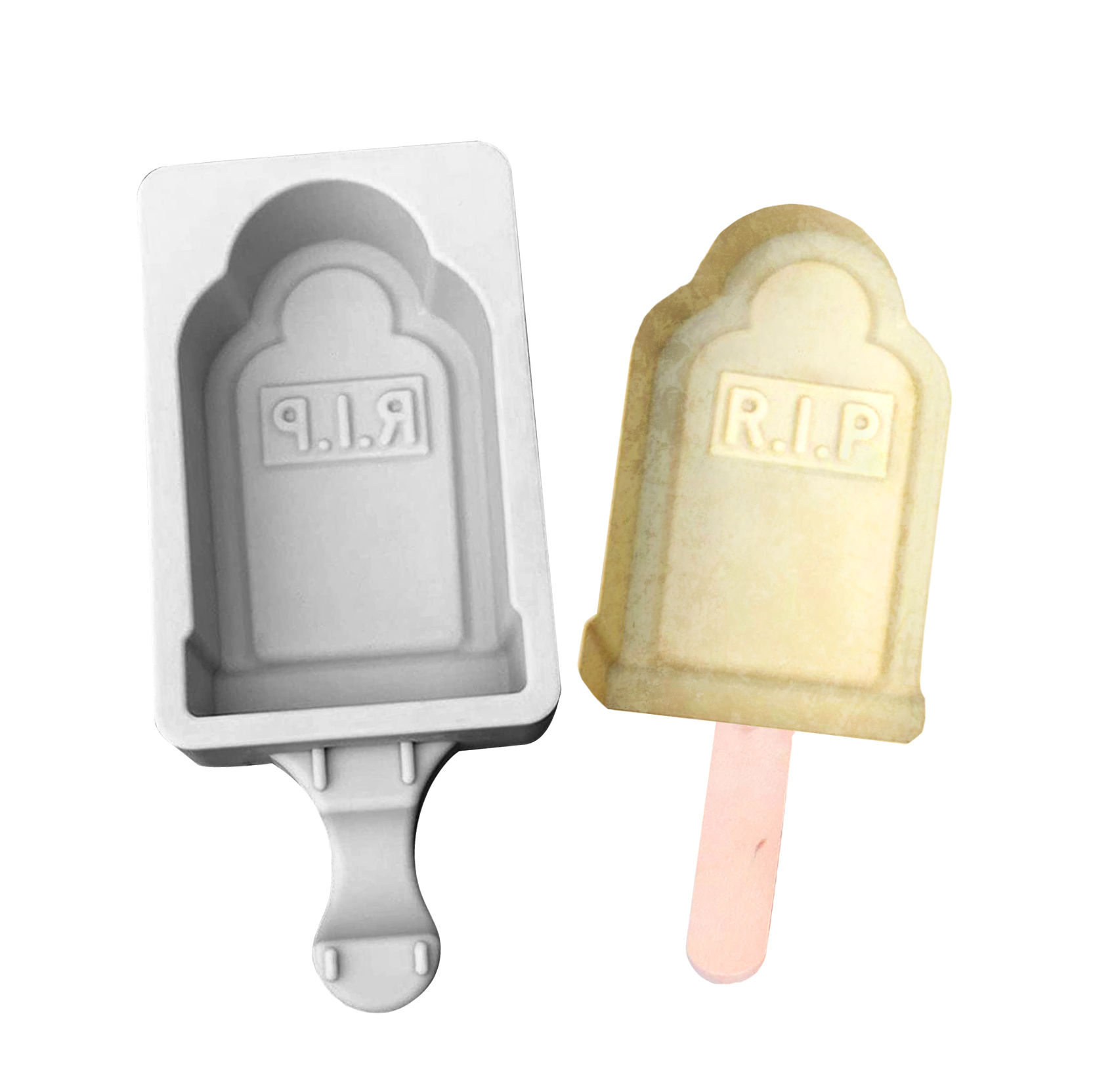 Grabstein Silikonform für Eis am Stiel