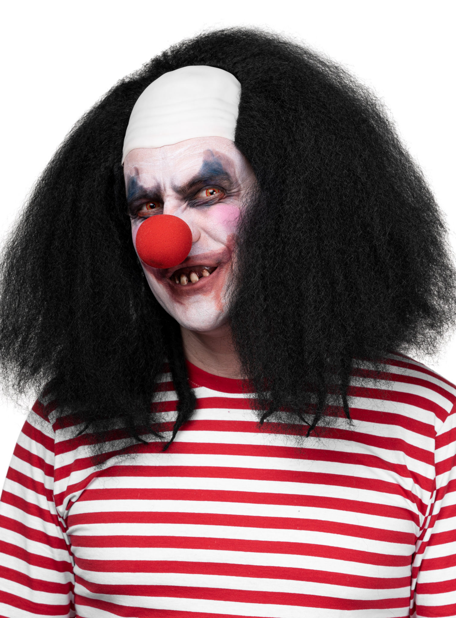 Horrorclown Perücke schwarz
