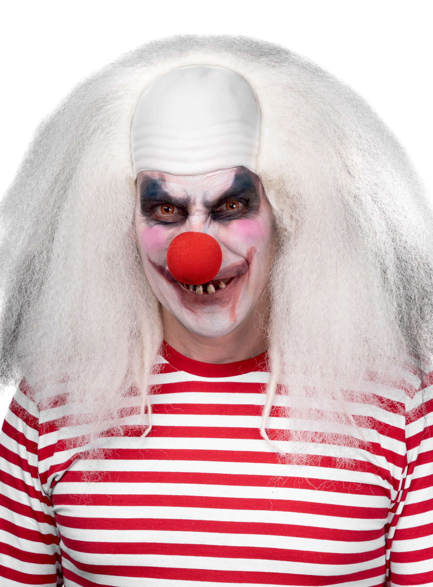 Horrorclown Perücke weiß