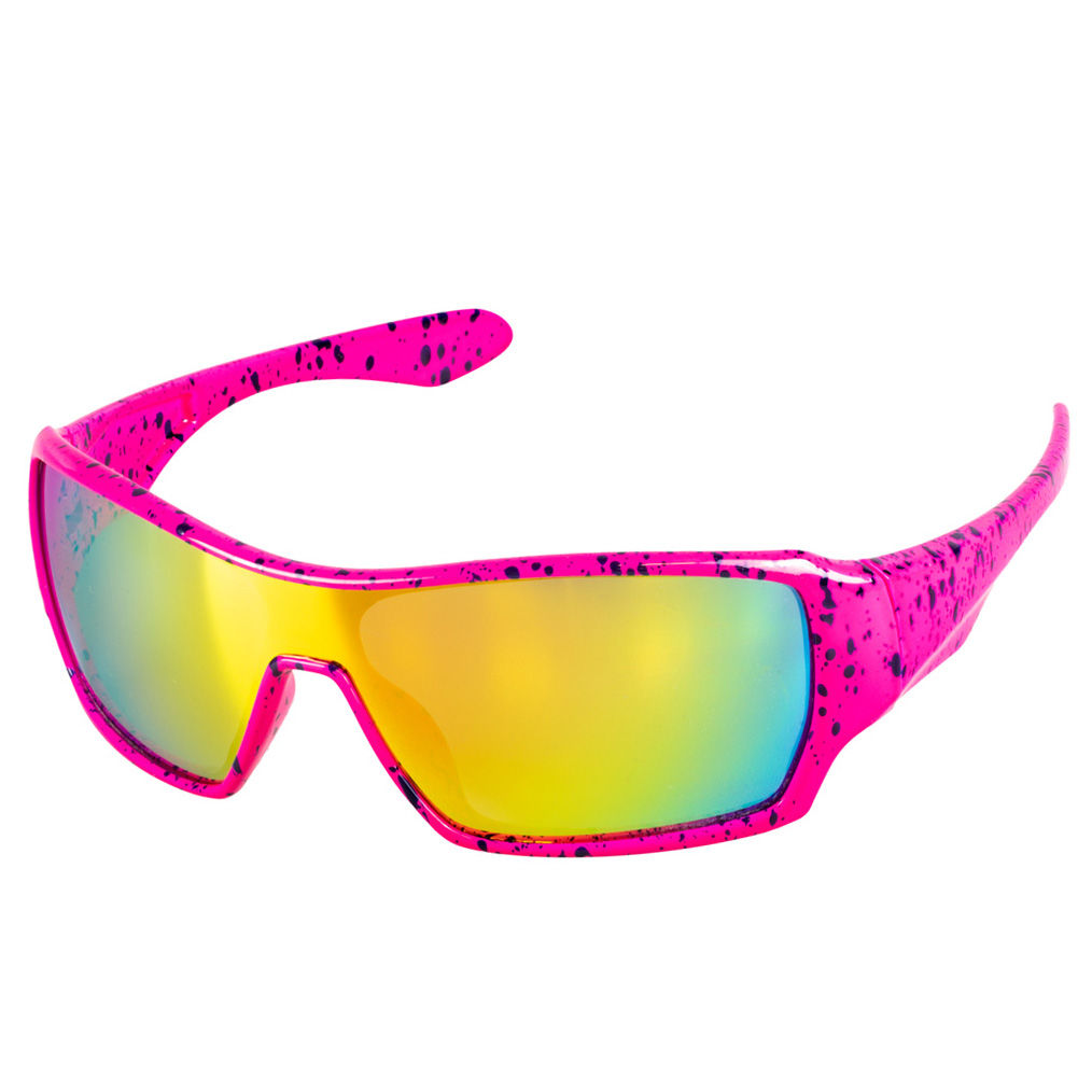 Jaren 80 disco bril neon-roze