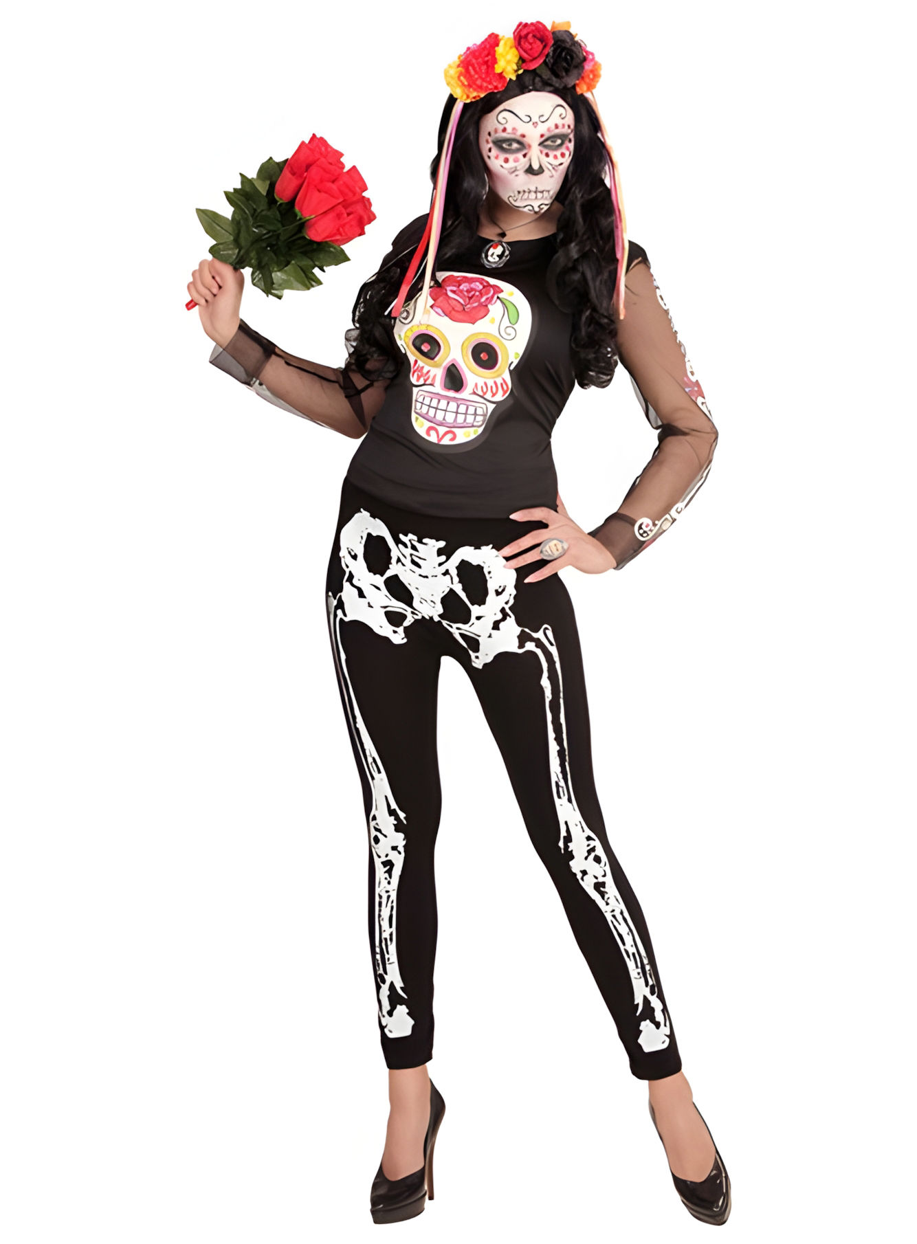 Skeleton Knochen Leggins für Damen