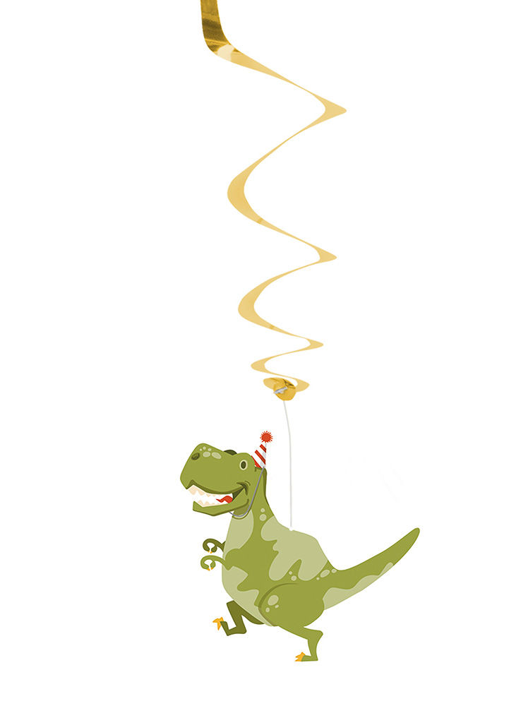 Dino decoratiespiralen 3 stuks