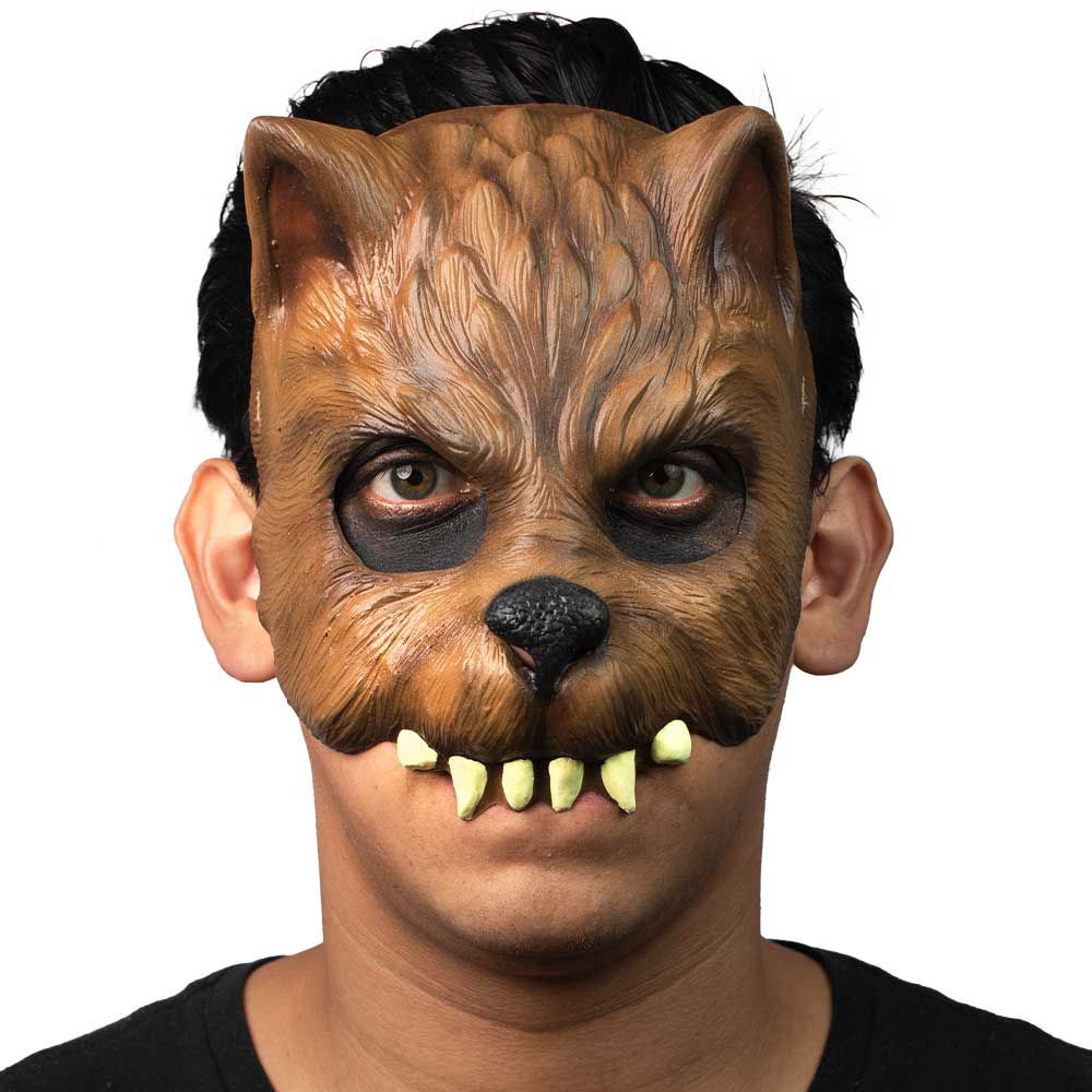 Kleiner Werwolf mit Überbiss Halbmaske