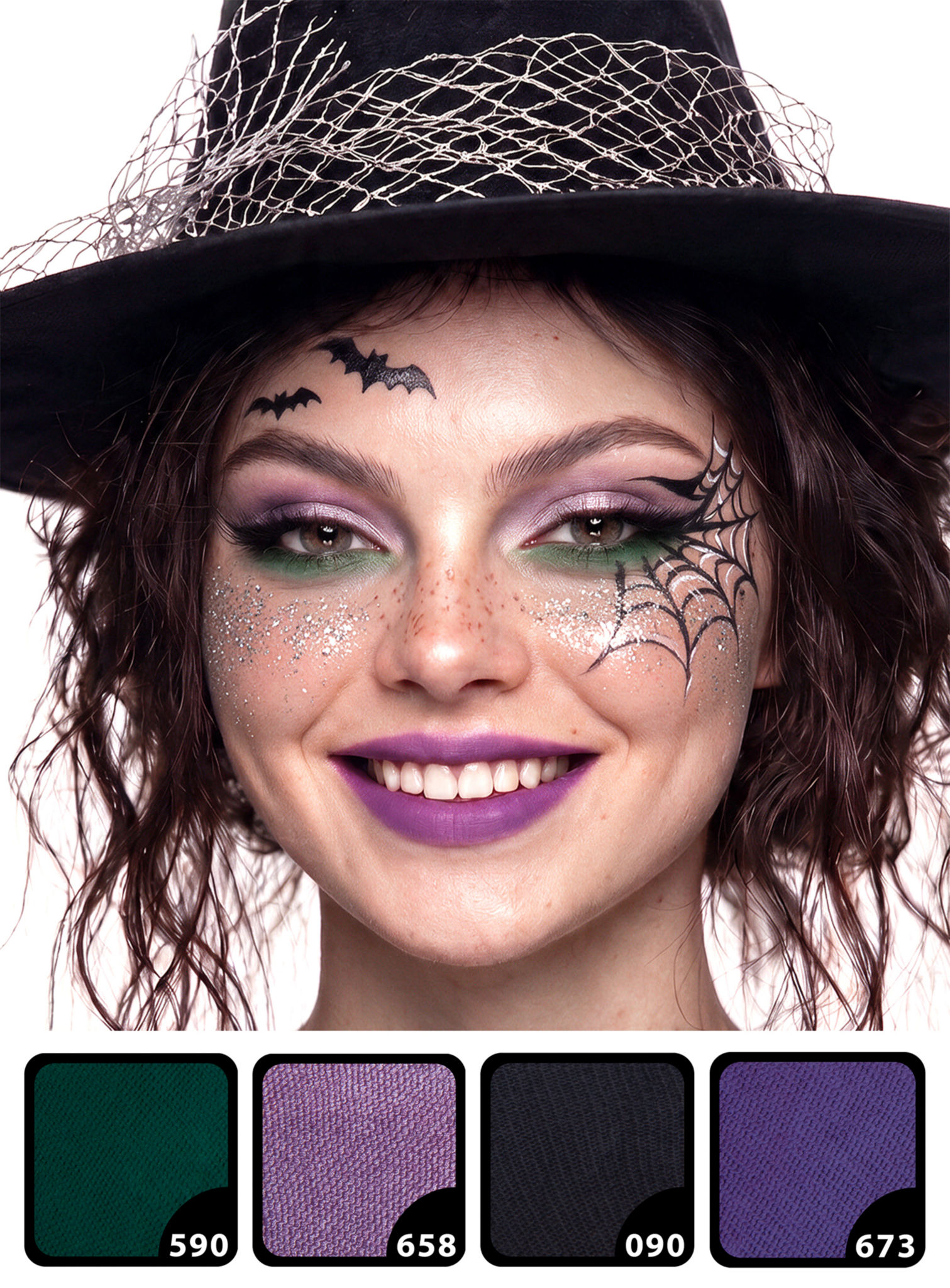 Hexen Make-up Set Schöne Hexe