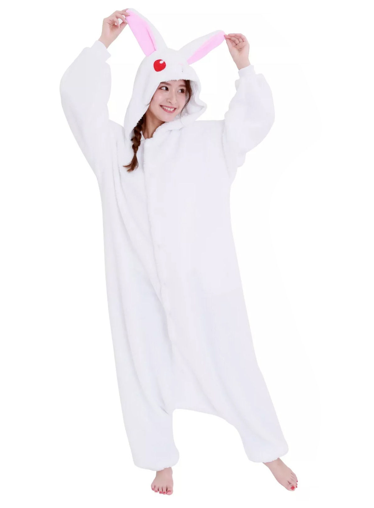 Albino Hase Kigurumi Kostüm