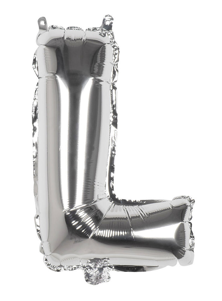 Folienballon Buchstabe L silber 36 cm