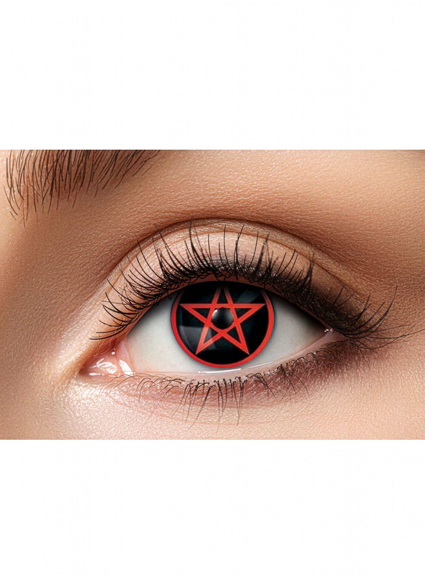 Rotes Pentagramm Kontaktlinsen