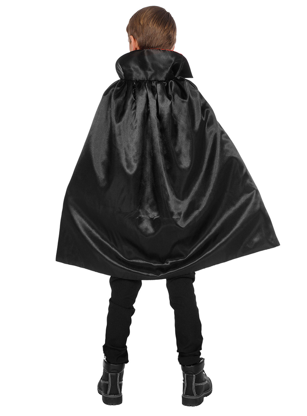 Vampirkostüm für Kinder 3-teilig mit Umhang, Vampirzähnen und Schminke