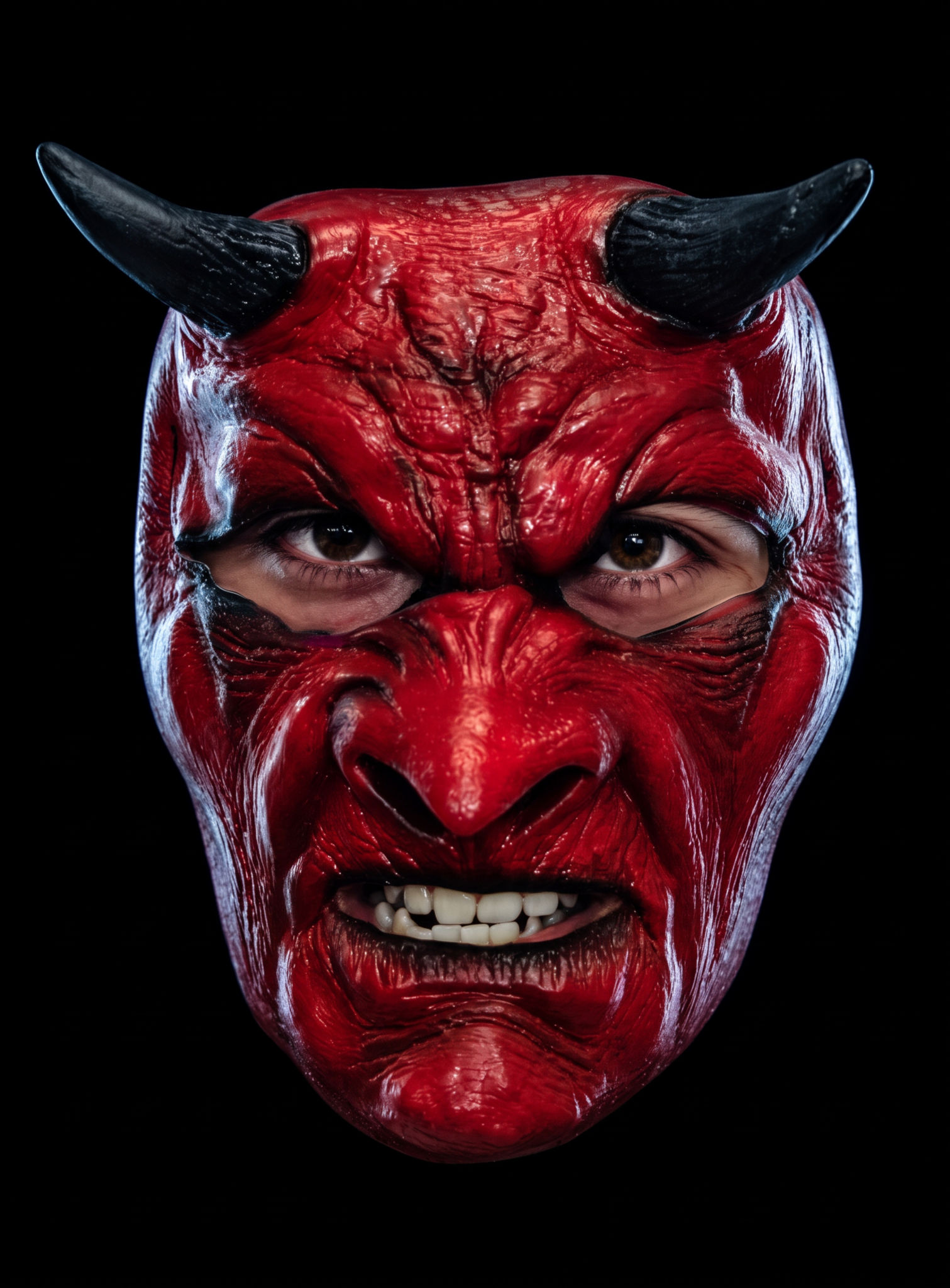 Fieser Teufel Maske des Grauens