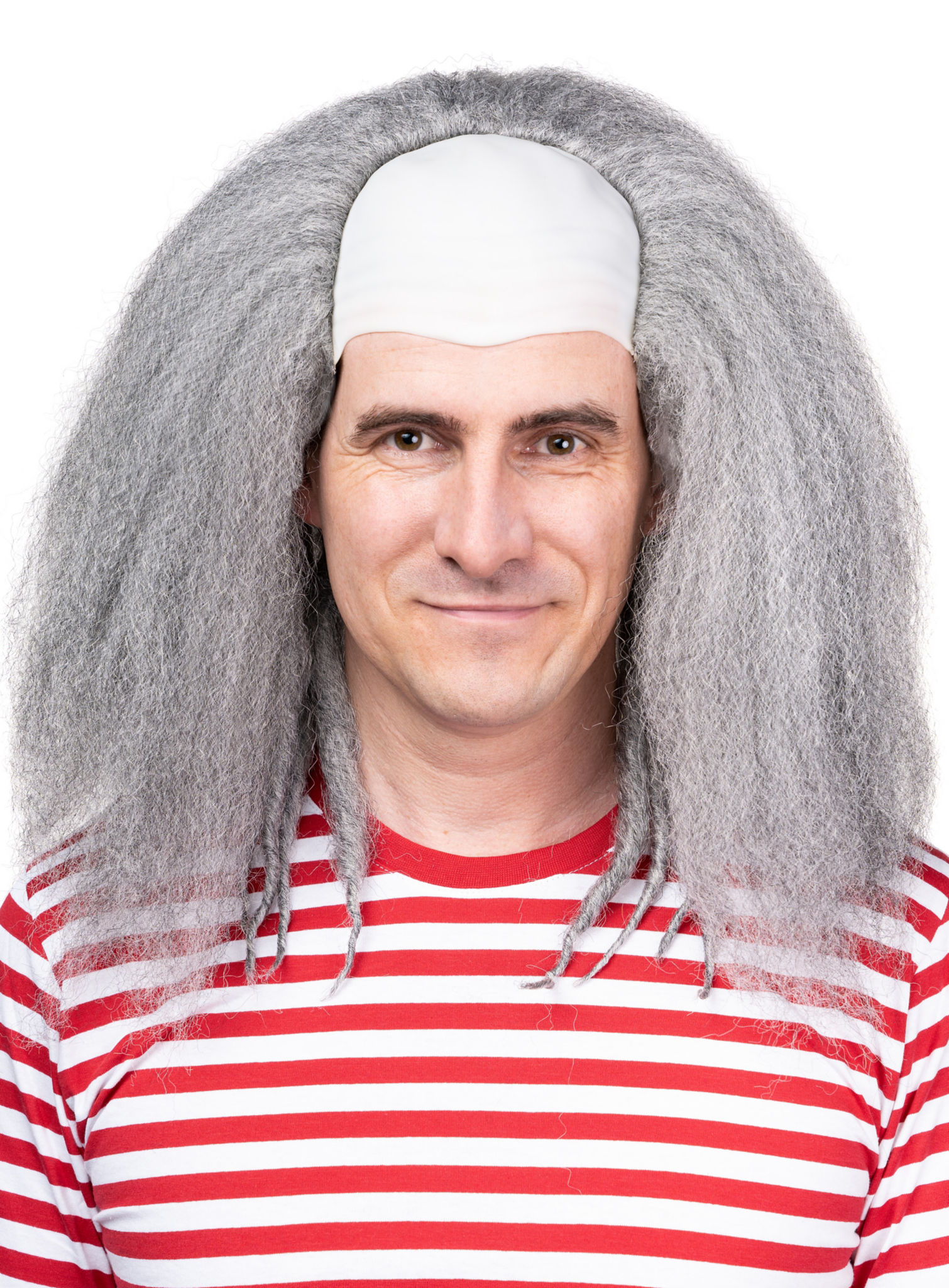 Horrorclown Perücke grau