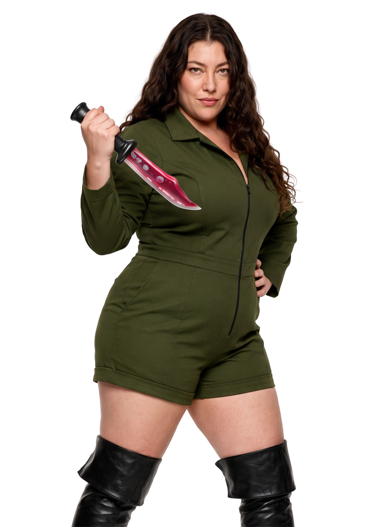 Michelle Myers Halloween Romper oliv