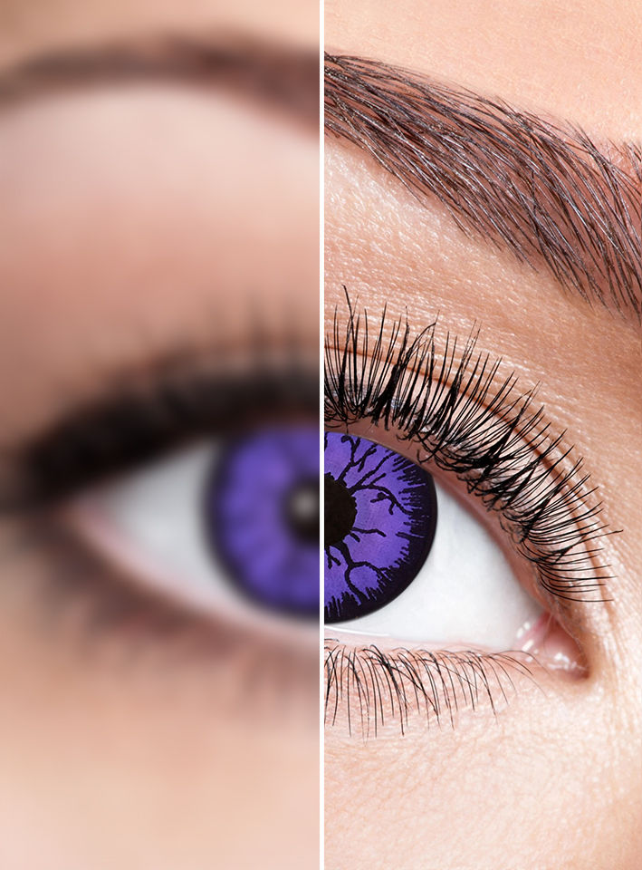 Purple Witch Kontaktlinse mit Dioptrien