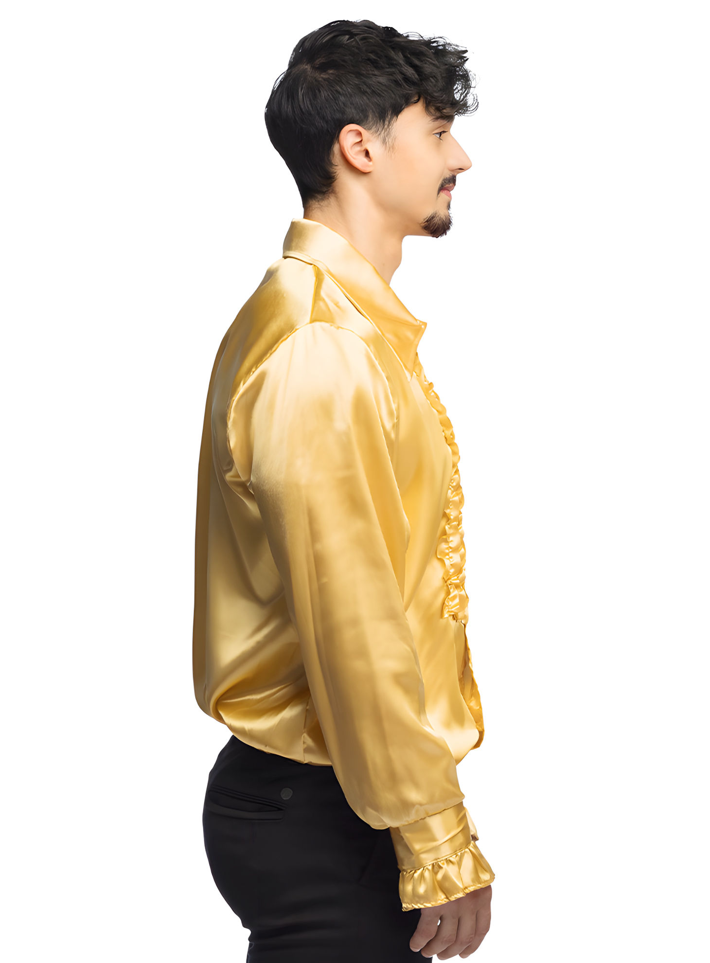Schlagerstar Rüschenhemd gold