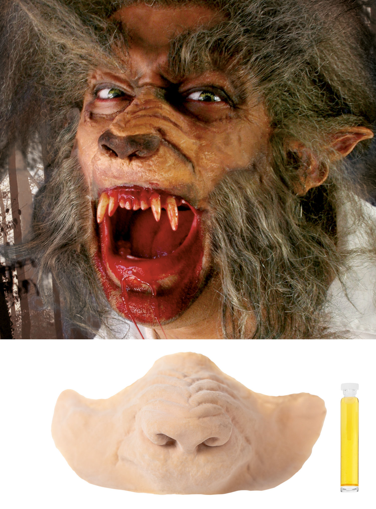 Werwolf Latexschnauze mit Mastix