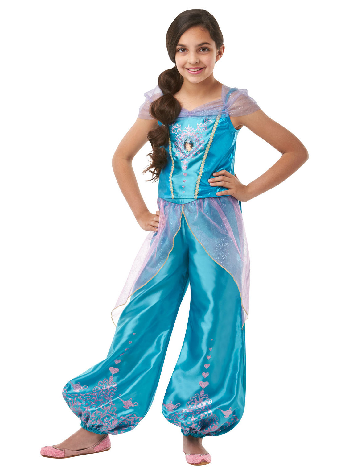 Disney Prinzessin Jasmin Glitzerkostüm für Kinder