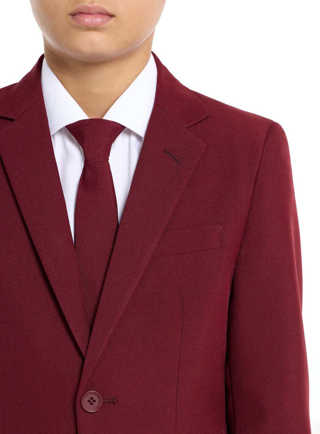 OppoSuits Teen Blazing Burgundy Anzug für Jugendliche