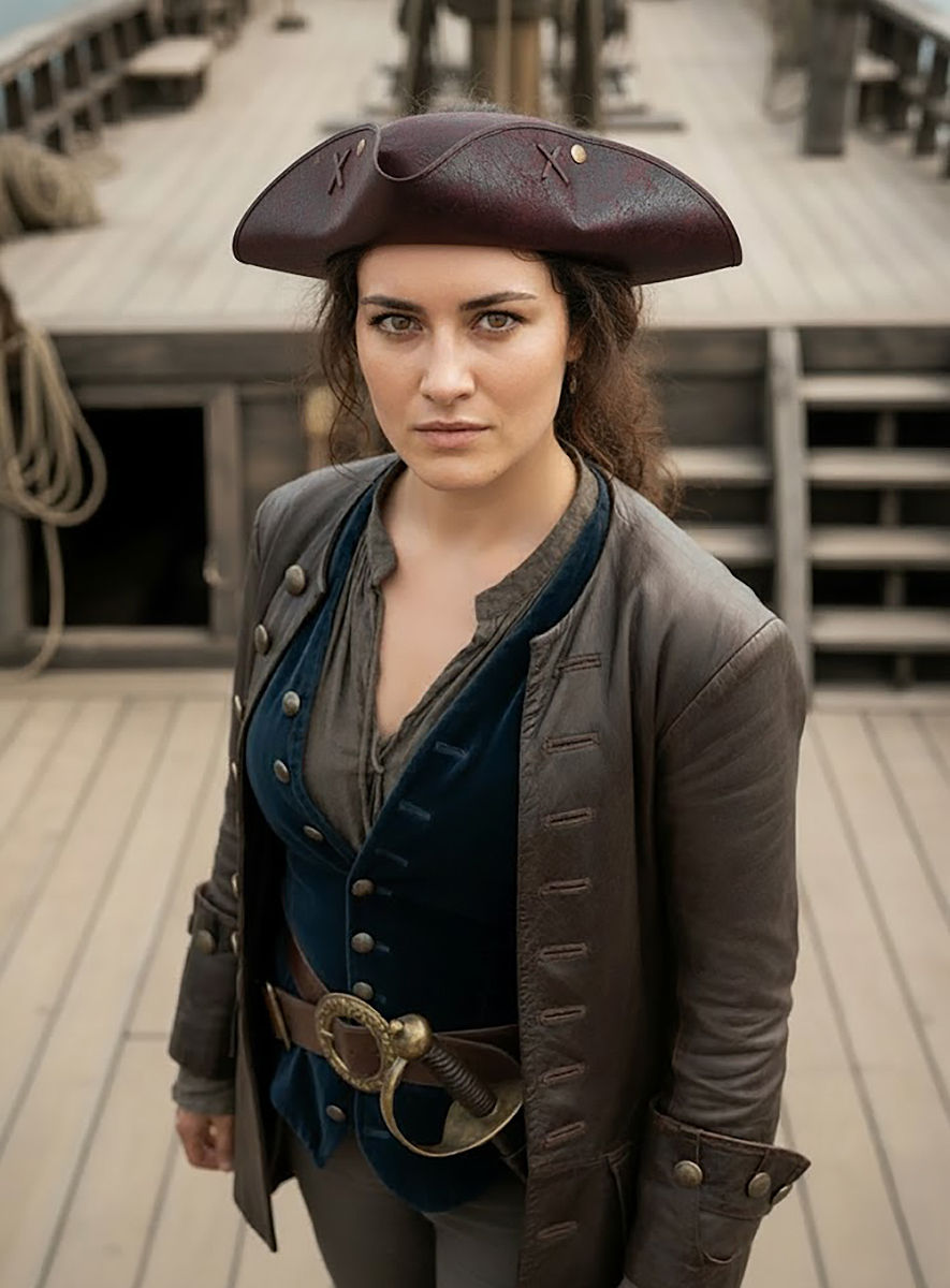 Rustikaler Piratenhut braun