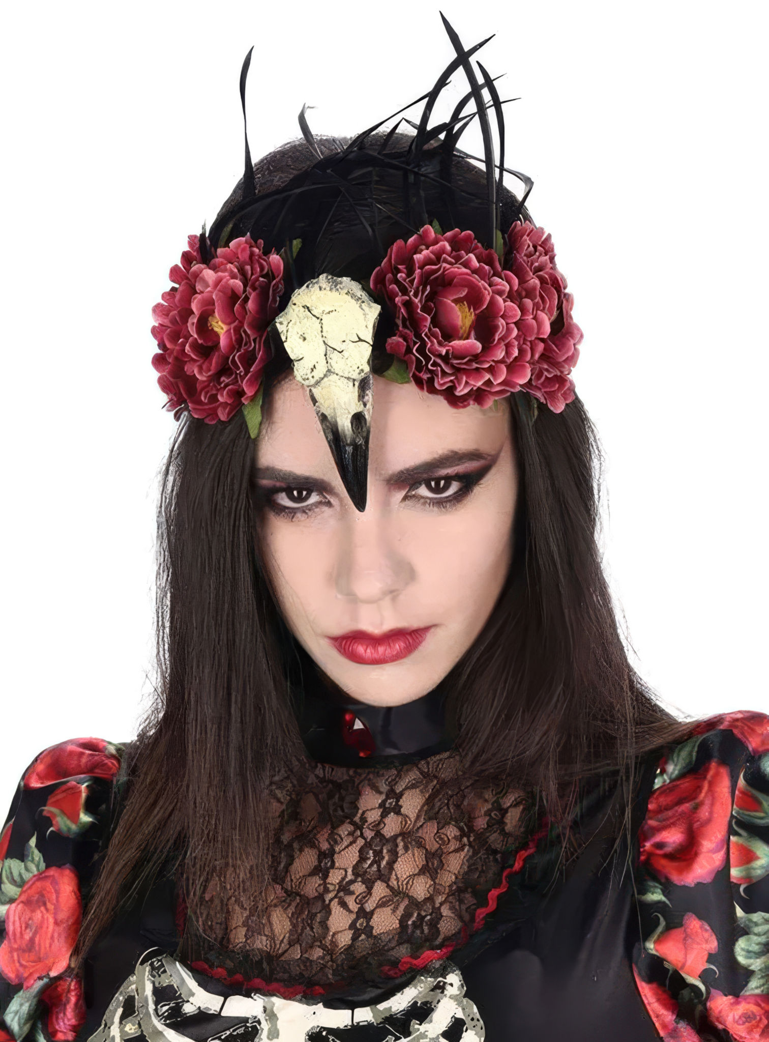 Dia de Muertos Rabenschädel Kopfschmuck