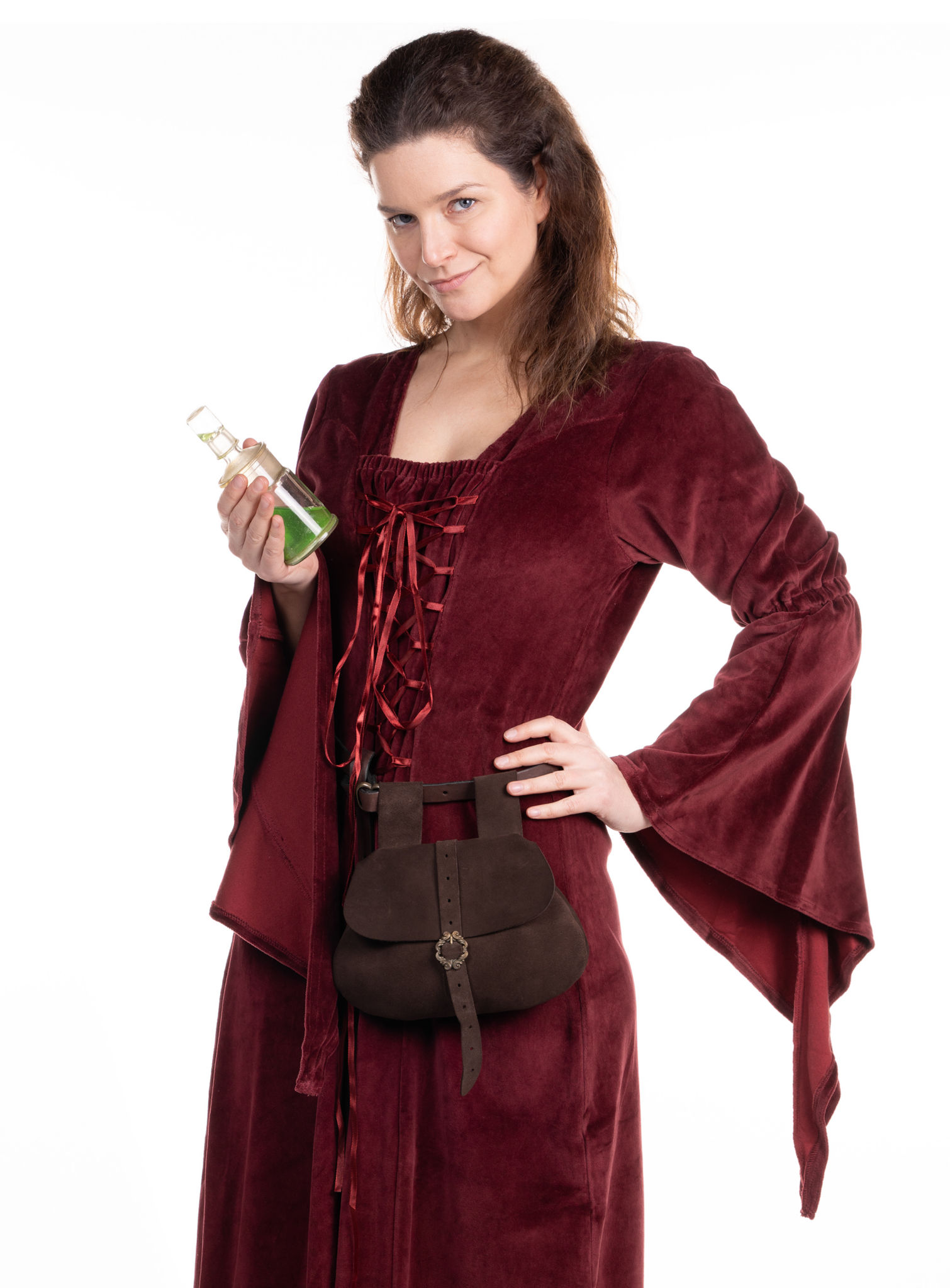 Bordeauxrotes Vampirkleid