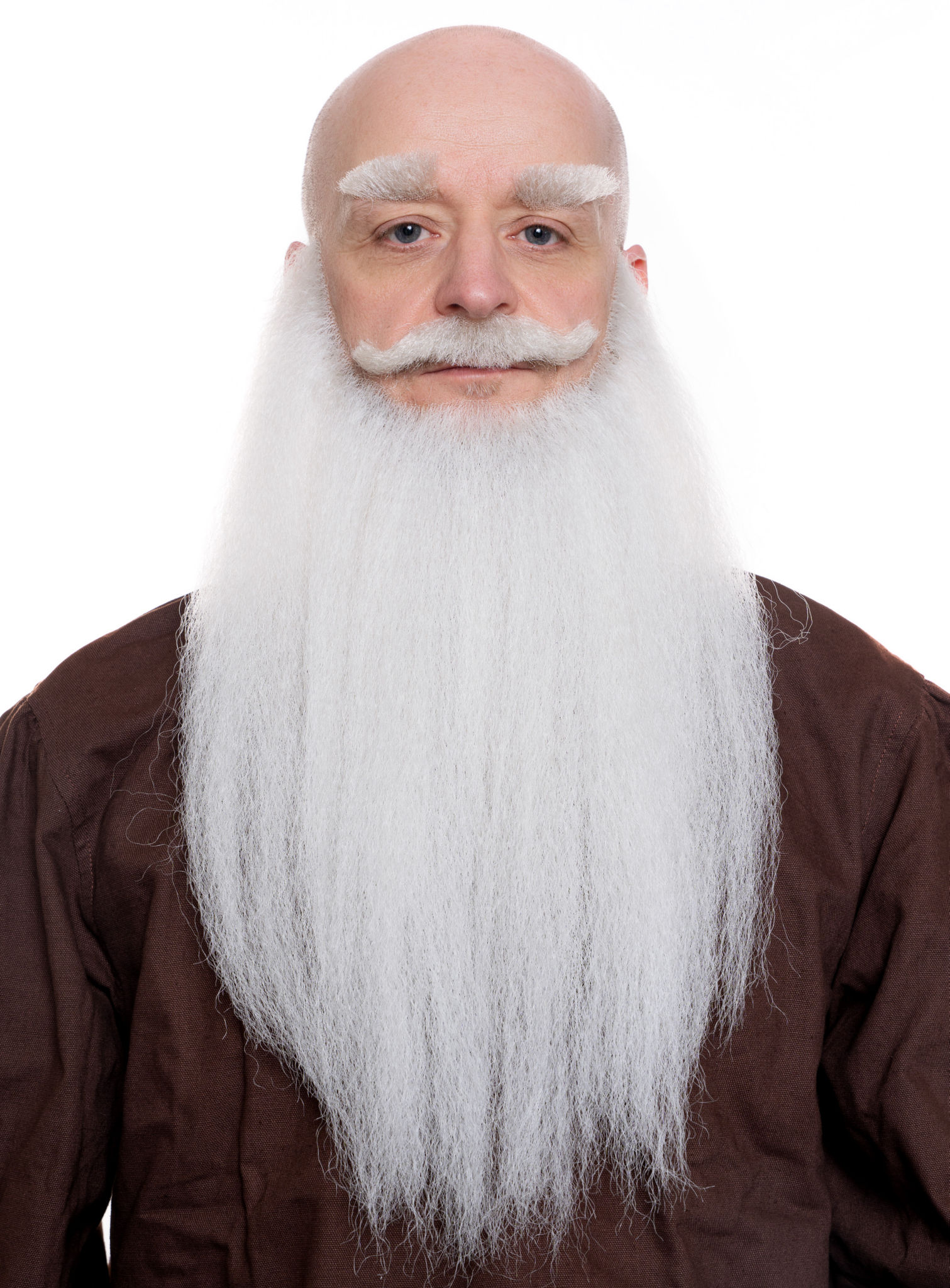 Bartset Weihnachtsmann mit Vollbart und Schnurrbart