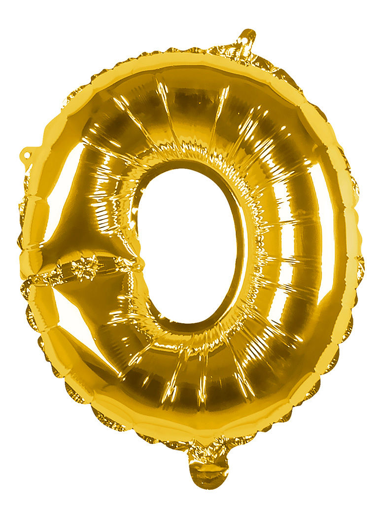 Folienballon Buchstabe O gold 36 cm