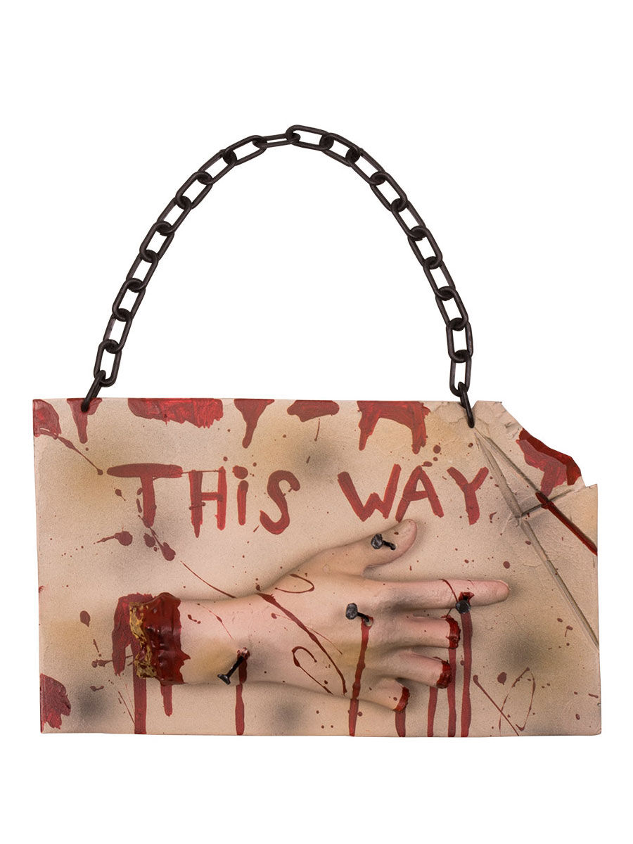 This Way Halloween Dekoschild