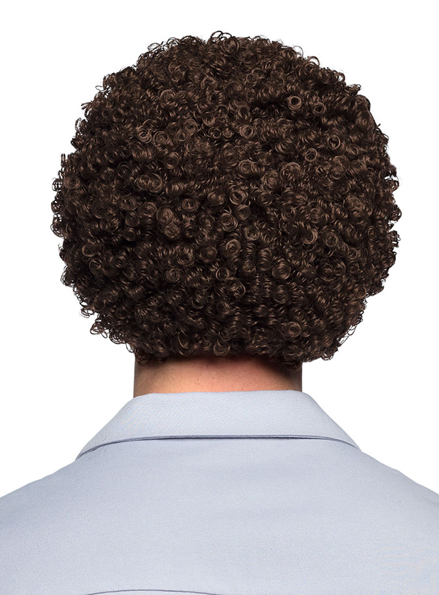 Jaren 80 Afro Pruik Bruin