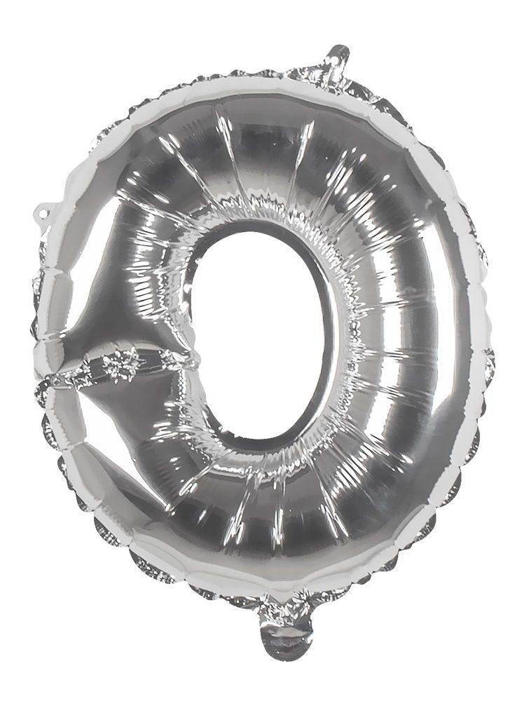Folienballon Buchstabe O silber 36 cm