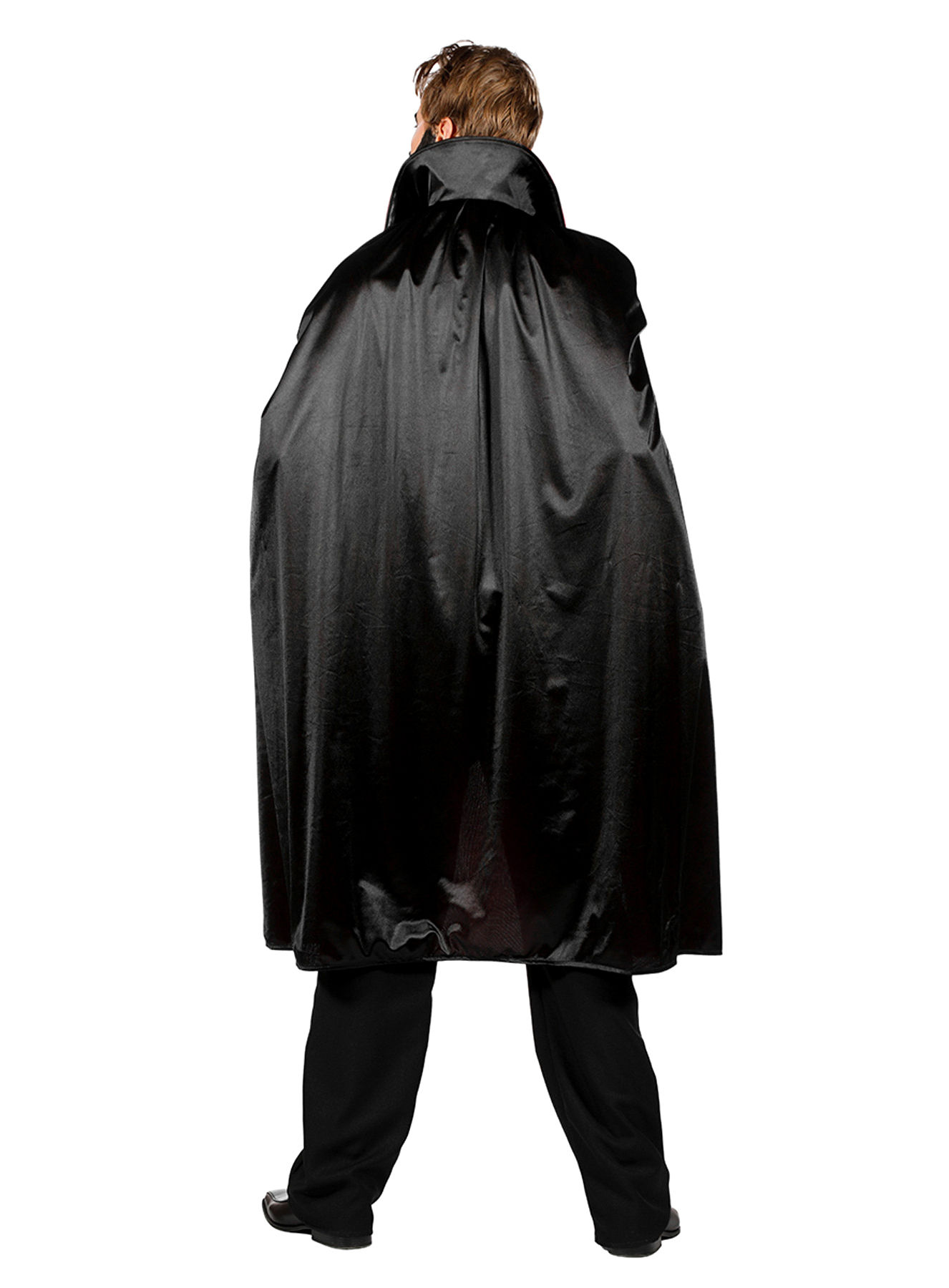 Schwarz-rotes Vampircape für Erwachsene
