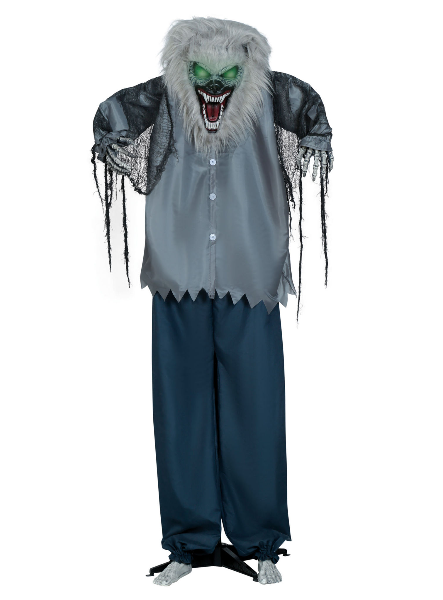 Wütender Werwolf – Halloweendeko mit Sound und Animation – 210 cm