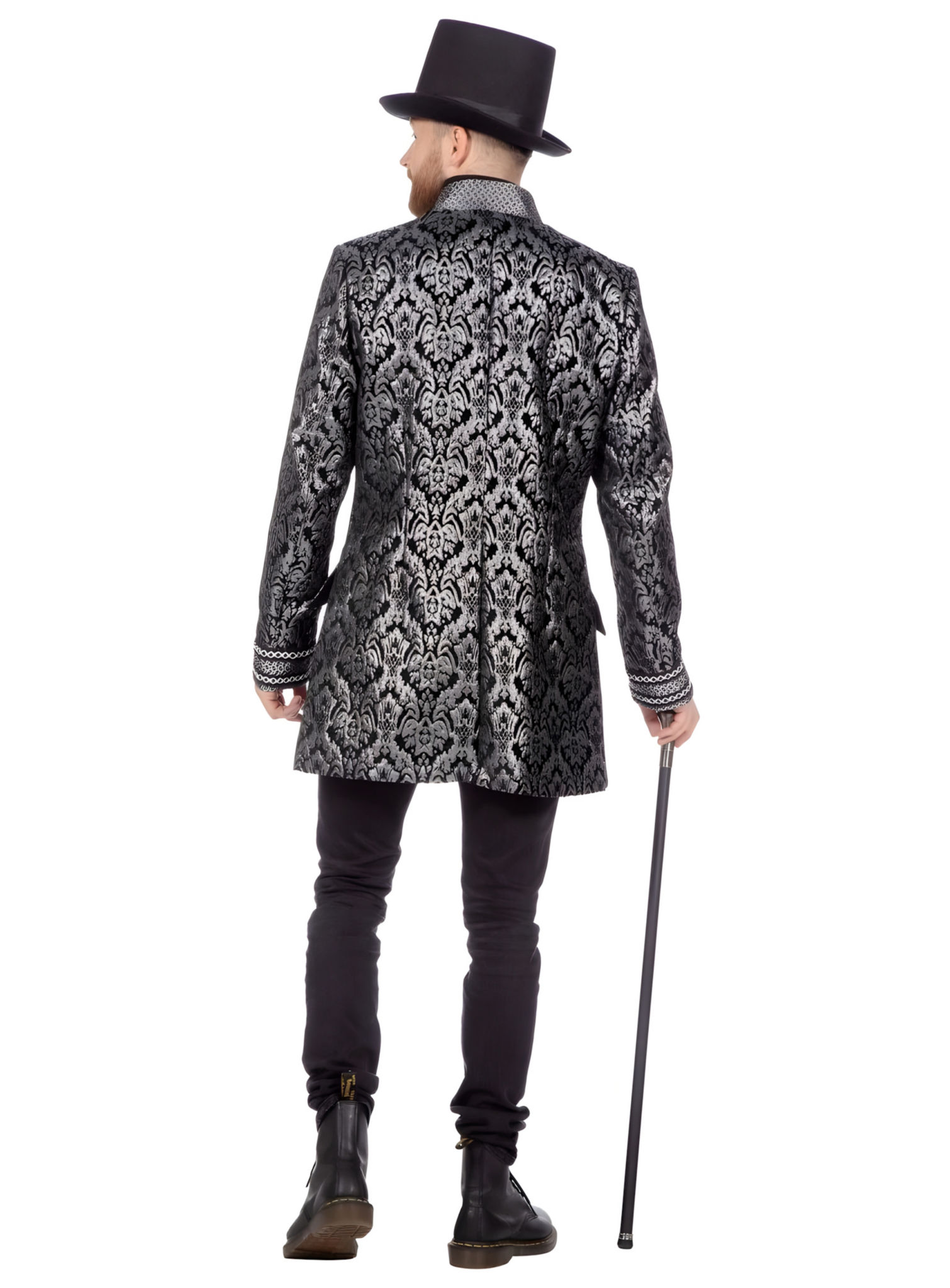 Brokatjacke schwarz/silber für Herren