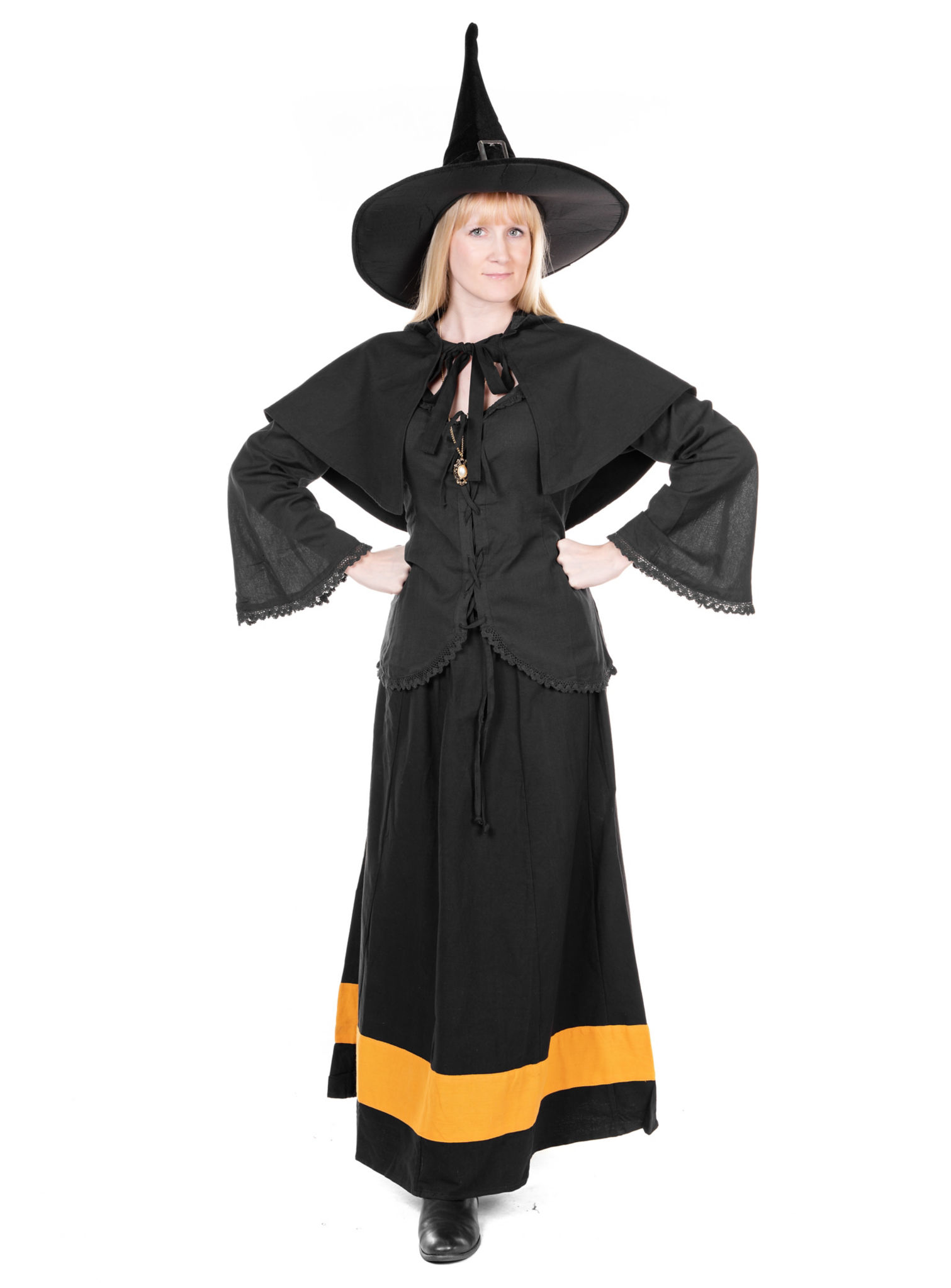 Gothic Spitzenbluse schwarz