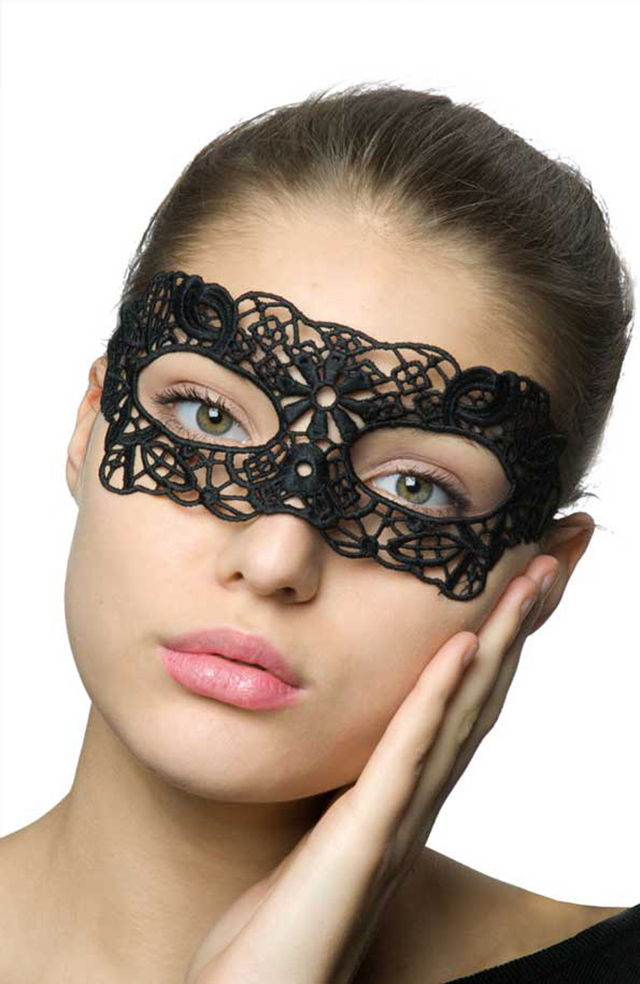 Spitzen Augenmaske Schwarze Blume