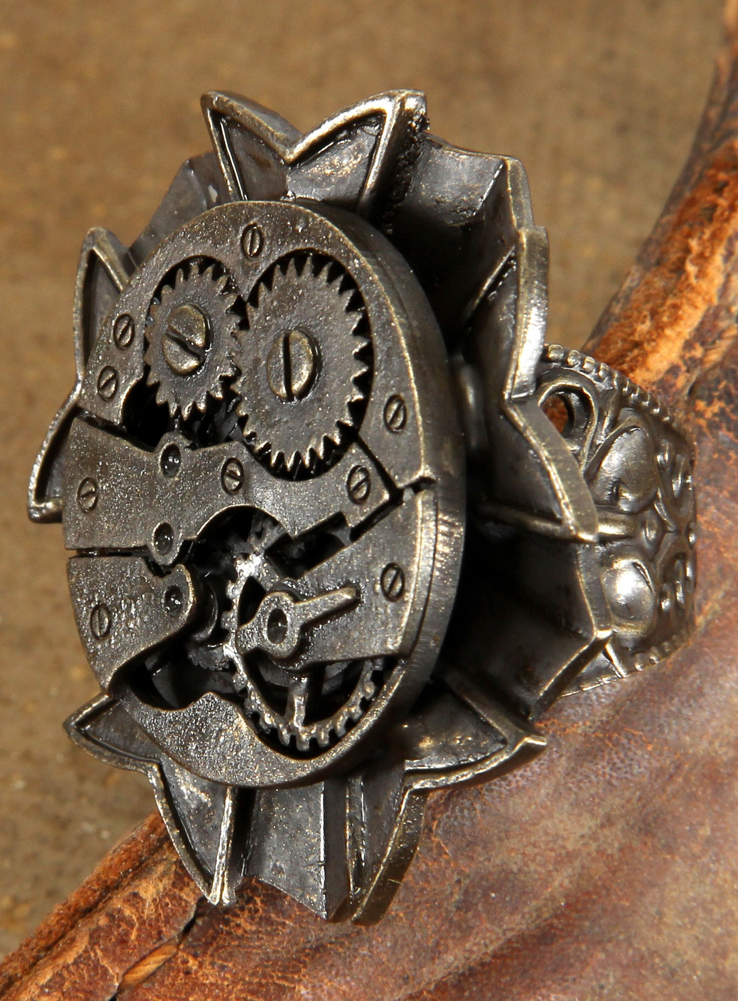Steampunk Ring Uhrwerk antik