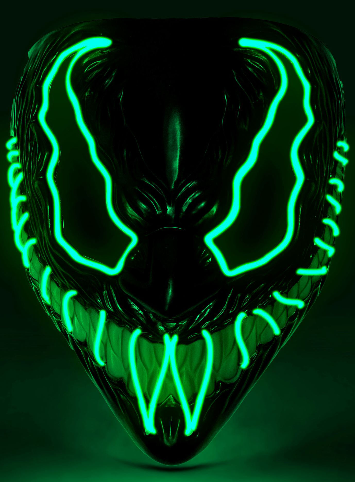Grüne LED-Monstermaske