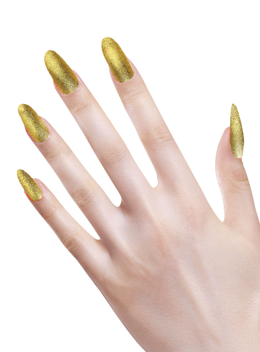 Glitzer Fingernägel gold