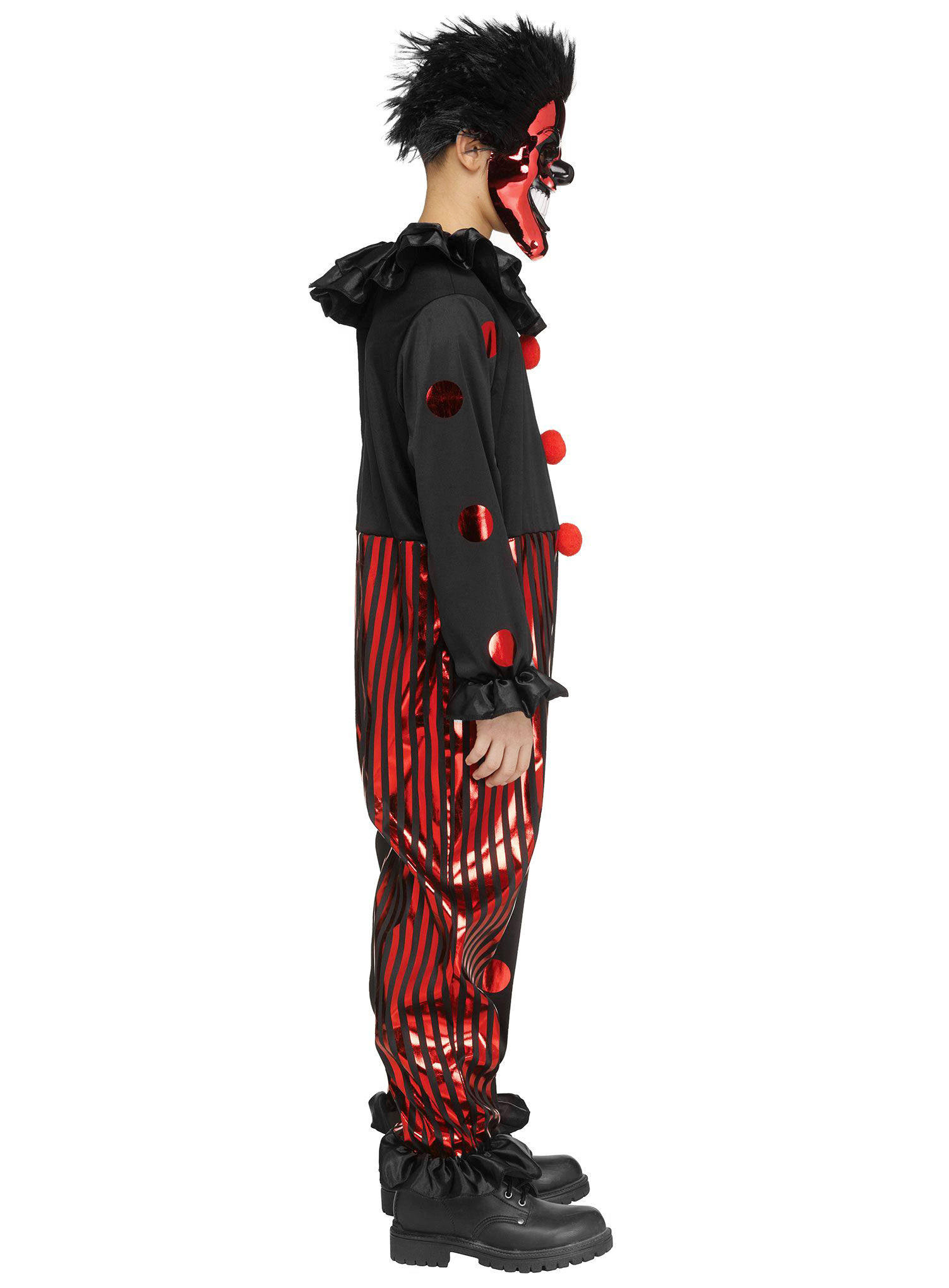Hochglanz Horrorclown Kostüm für Kinder