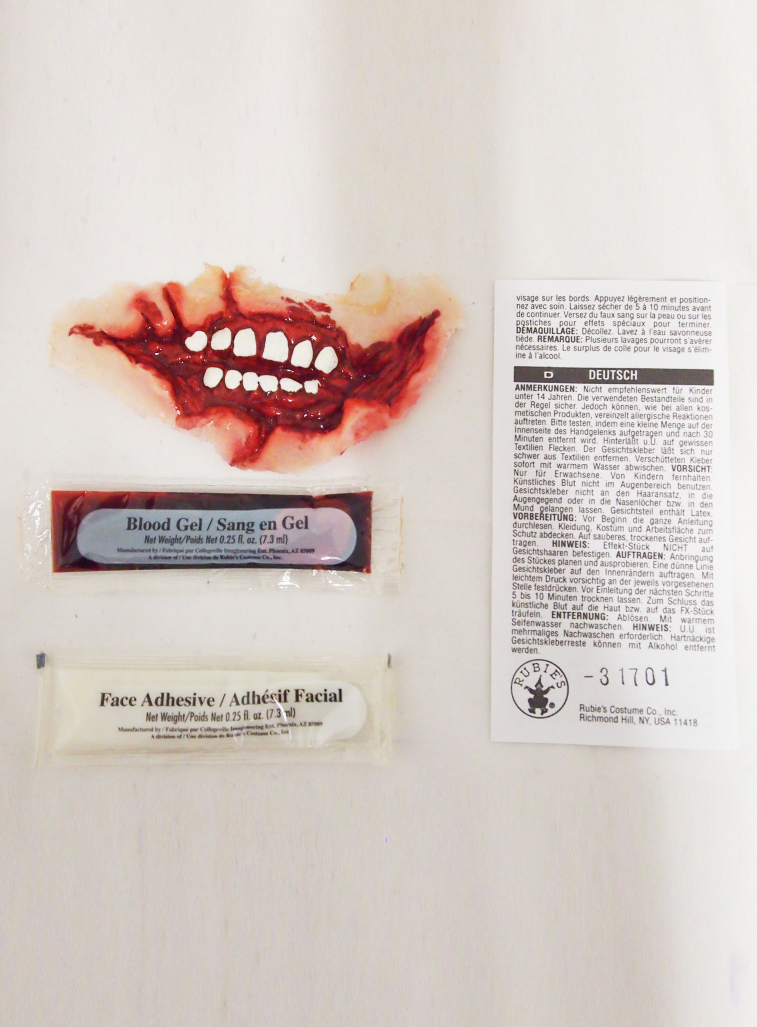 The Walking Dead Zombie Mund Latexapplikation