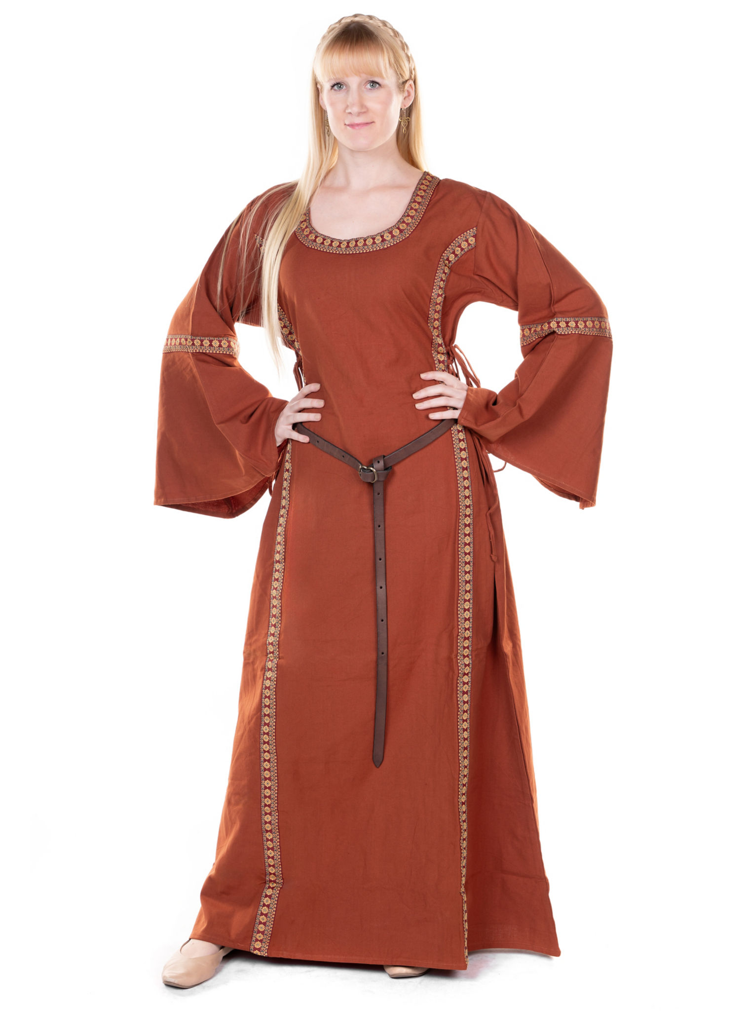 Burgdame Kleid rotbraun