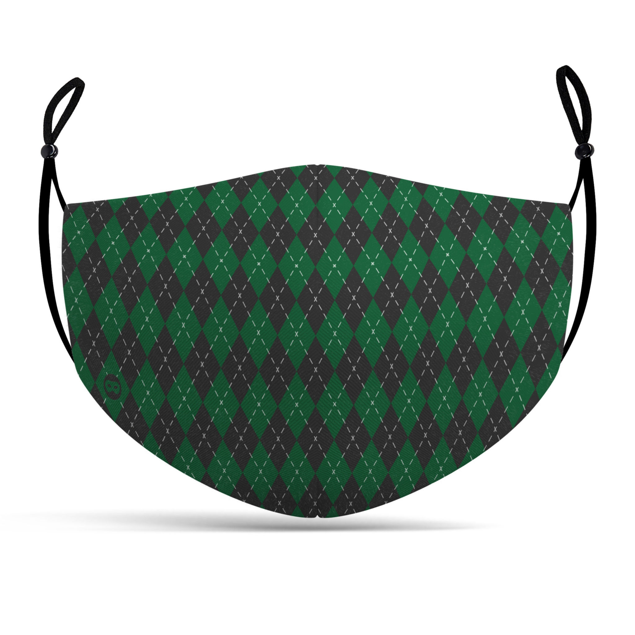 Stoffmaske Zauberschule grün