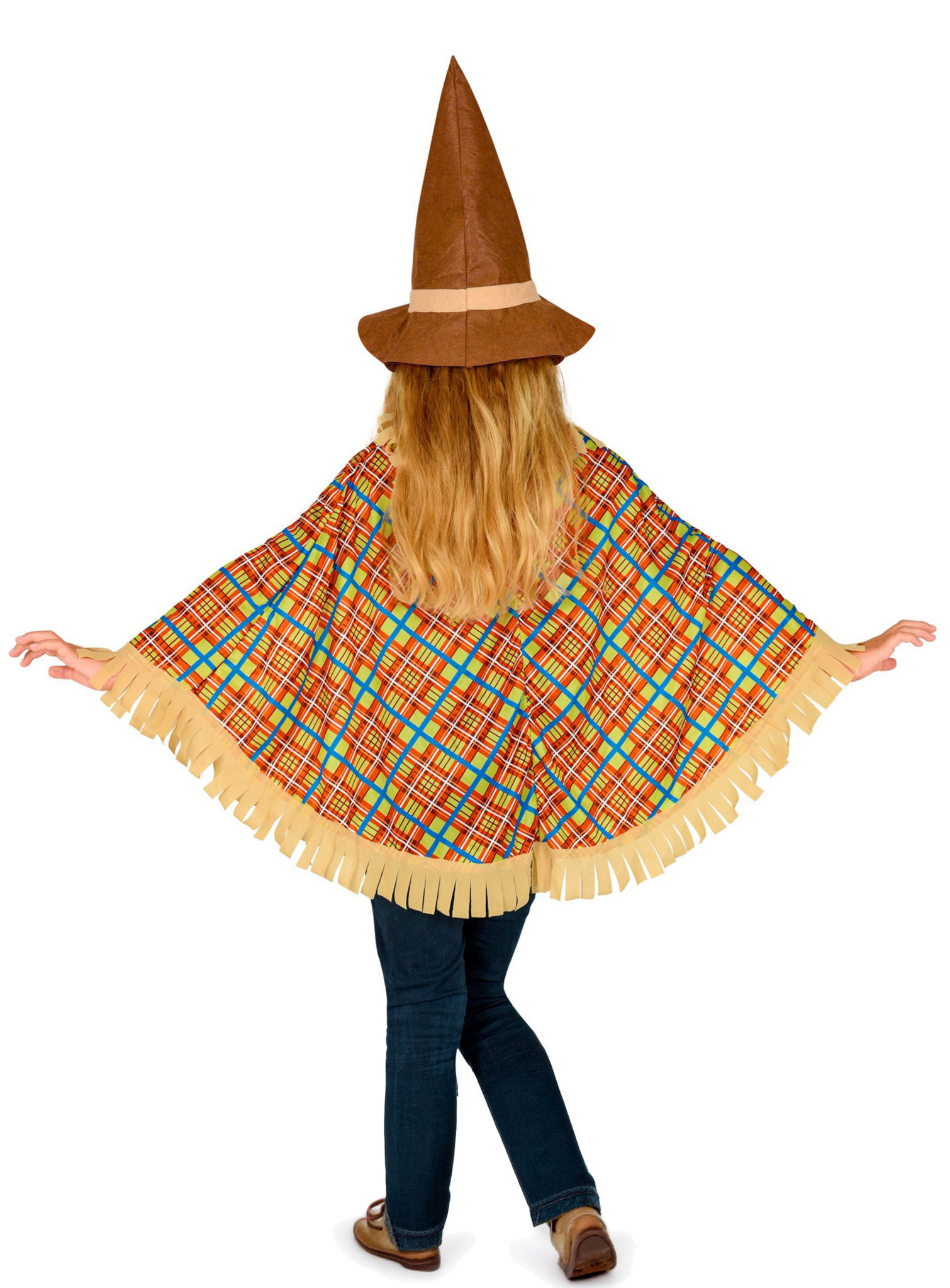 Vogelscheuche Poncho für Kinder
