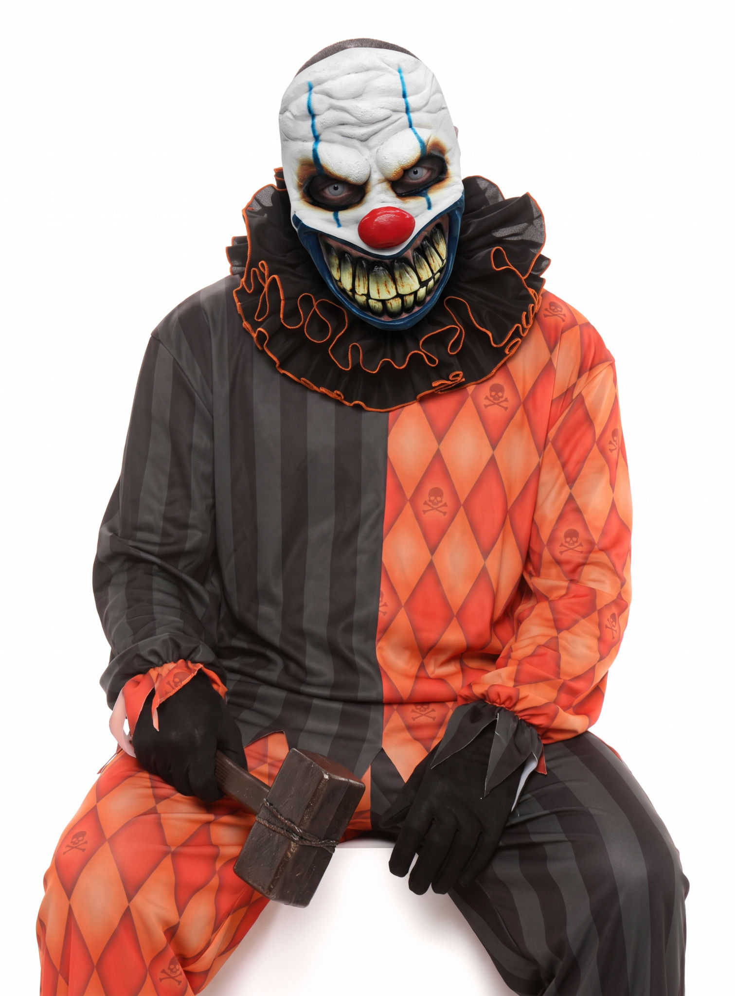 Clown Maske des Grauens aus Latex
