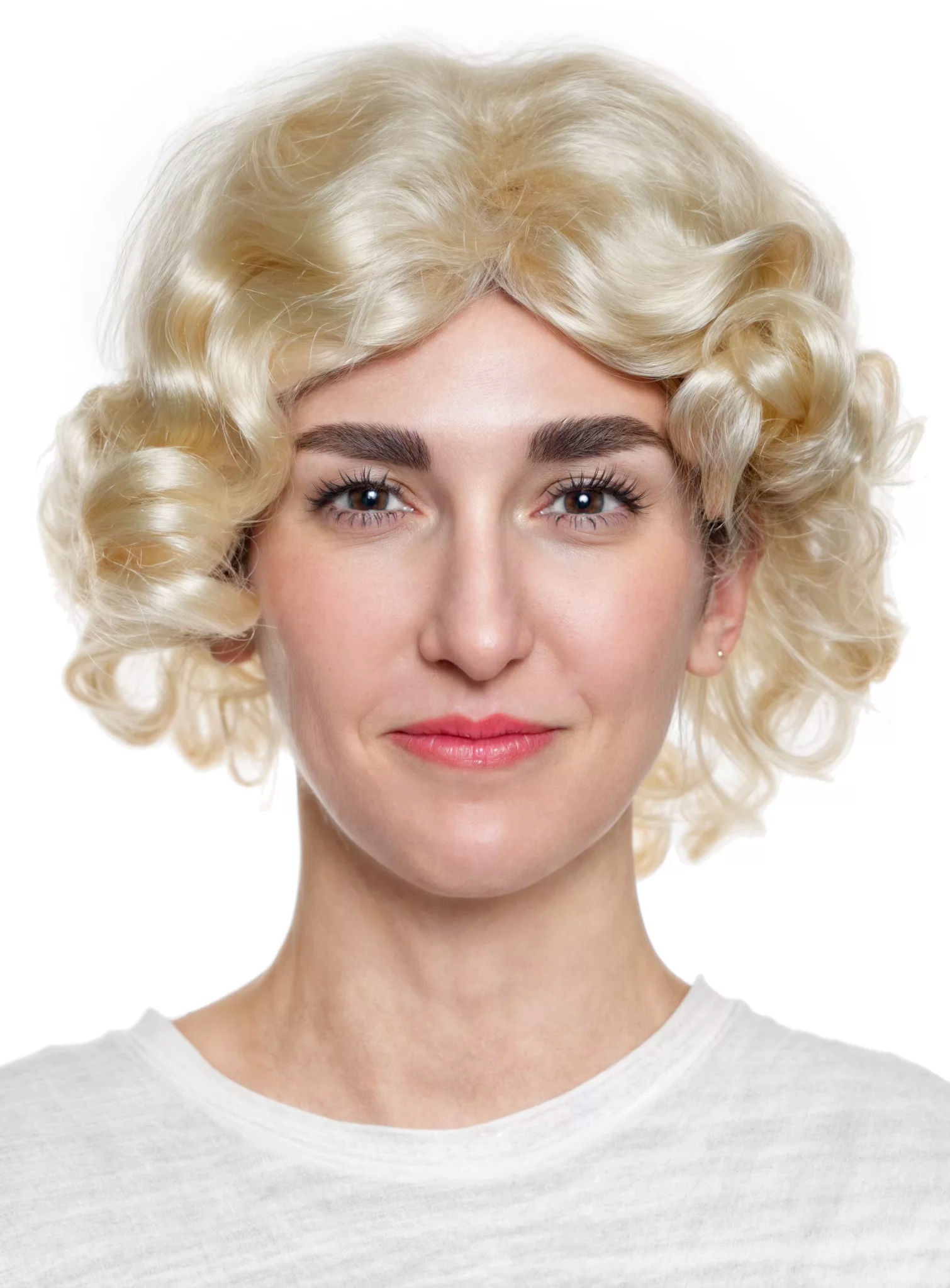 50er Jahre Lockenperücke kurz blond